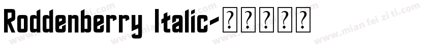 Roddenberry Italic字体转换